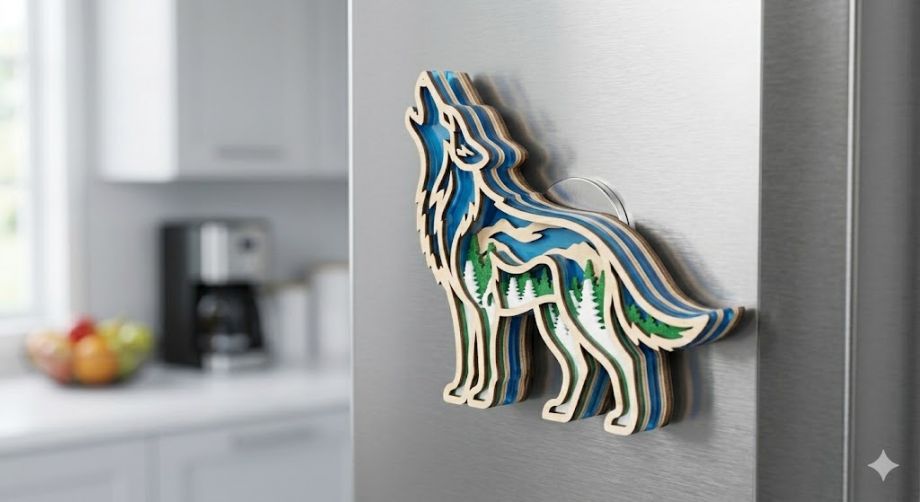 Магнит 3D многослойный (фанера/акрил) на заказ