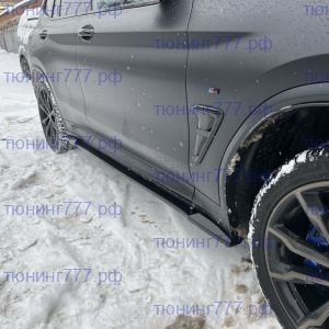 Накладки лезвия под пороги для M версий БМВ Х3 G01 и X4 G02