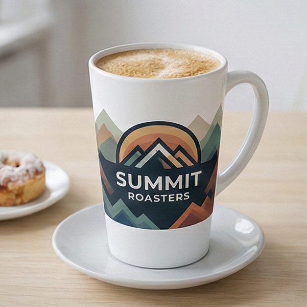 Кружка латте (высокая) с логотипом на заказ