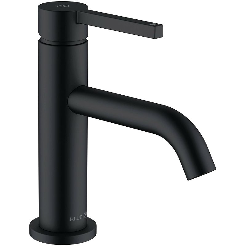 Смеситель для раковины Kludi Nova Fonte Pura с донным клапаном, черный матовый 202663915
