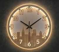 Часы настенные с подсветкой (LED) на заказ