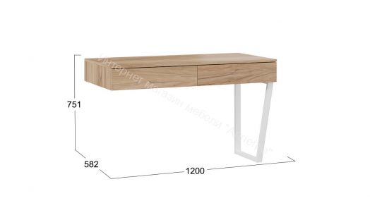 Стол письменный с ящиками «Порто» - ТД-393.15.02 Белый, Яблоня Беллуно