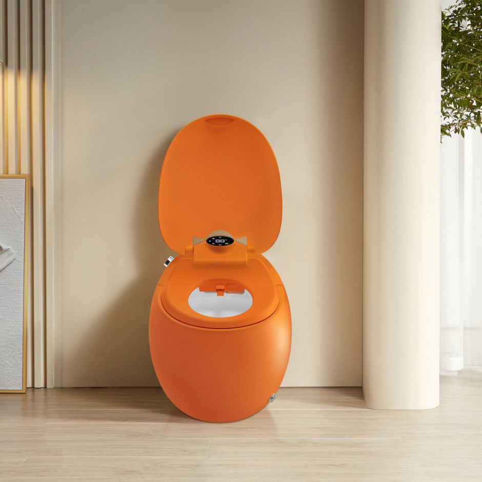 Электронный унитаз-биде ABBER Bequem AC1131SOR напольный оранжевый ФОТО