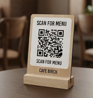 Стенд для QR-меню настольный с держателем
