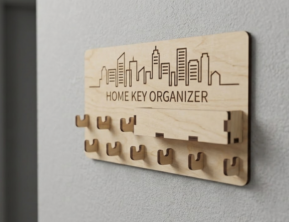 Стенд-органайзер для ключей настенный с гравировкой