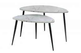 Стол журнал. САВАННА (2шт) (1 - 755*560*465мм, 2 - 580*450*395мм)  Каспий светлый