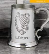 Кельтский зеркальный Танкард (пивная кружка) - Ирландская арфа