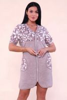 503 Халат махровый Цветы [кофе]