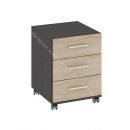 Тумба с ящиками выкатная «Успех-2» - ПМ-184.12 Венге Цаво, Дуб Сонома