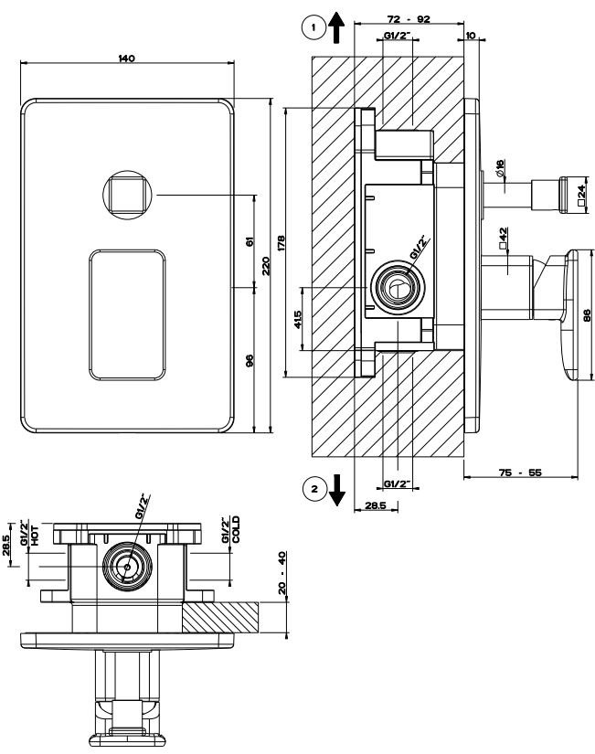 Gessi iSpa смеситель для ванны/душа 44694 ФОТО