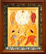 Икона Преображение Господне в киоте с басмой Виноградная Лоза (UV-печать)(30780)