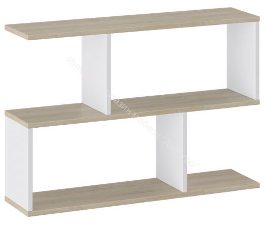 Полка настенная тип 14 Дуб Сонома, Белый Ясень