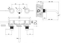 Встраиваемый смеситель для раковины Gessi Trame 54394 схема 2