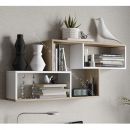 Полка настенная тип 4 Дуб Сонома, Белый (поры дерева)