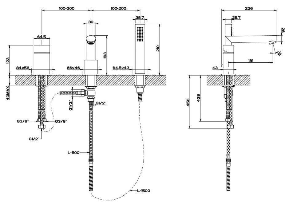 Смеситель для ванны Gessi Ovale 23037 ФОТО