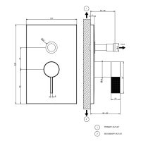 Смеситель для ванны/душа Gessi Inverso Diamantato 73679 схема 2