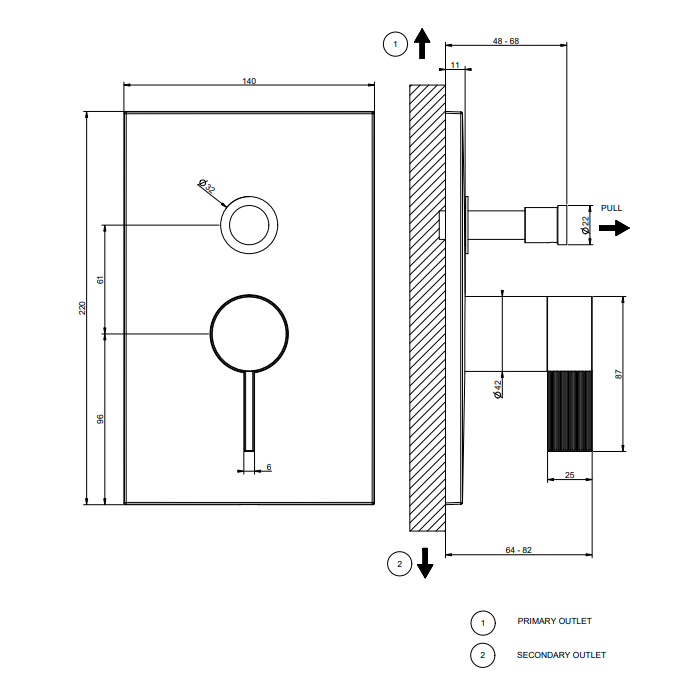 Смеситель для ванны/душа Gessi Inverso Rigato 73579 ФОТО
