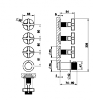 Смеситель для душа Gessi Inciso Shower 58436 схема 17