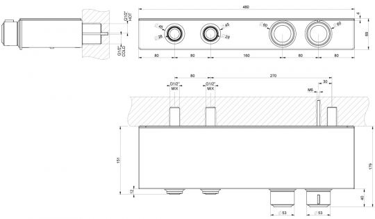 Смеситель для душа Gessi Inverso Rigato 73538 схема 12