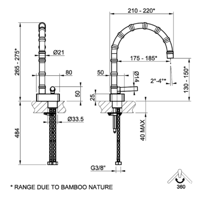 Смеситель для раковины Gessi Jacqueline 77001 с низким поворотным изливом без донного клапана ФОТО