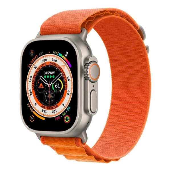 Часы Apple Watch Ultra 3 GPS + Cellular 49mm Natural Titanium Case with Orange Alpine Loop (L)