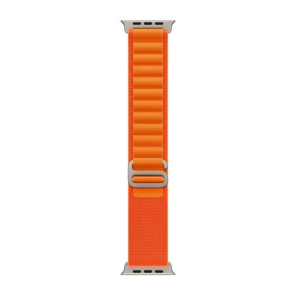 Ремешок Apple Watch Ultra 49mm Orange Alpine Loop - Natural Titanium Finish - L оригинал