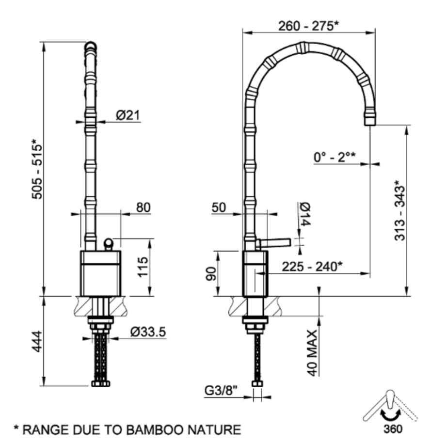 Смеситель для раковины Gessi Jacqueline 77233 средний с высоким поворотным изливом и вентилем под дерево ФОТО