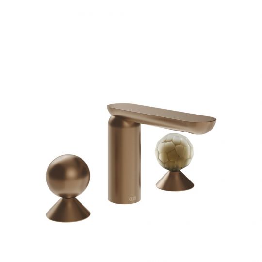 Смеситель для раковины Gessi Perle 74045 без донного клапана с вентилями-сферами из металла и муранского стекла Battuto схема 7