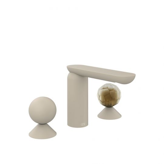 Смеситель для раковины Gessi Perle 74045 без донного клапана с вентилями-сферами из металла и муранского стекла Battuto схема 12