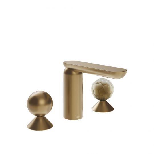 Смеситель для раковины Gessi Perle 74045 без донного клапана с вентилями-сферами из металла и муранского стекла Battuto схема 15