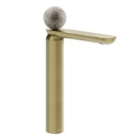 Смеситель для раковины Gessi Perle 74604 высокий без донного клапана с вентилем из из муранского стекла Pulegoso схема 5