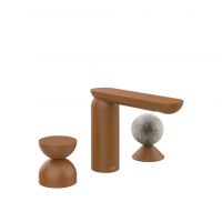 Смеситель для раковины Gessi Perle 74968 без донного клапана с металлическим вентилем-полусферой и вентилем-сферой из муранского стекла Pulegoso схема 11