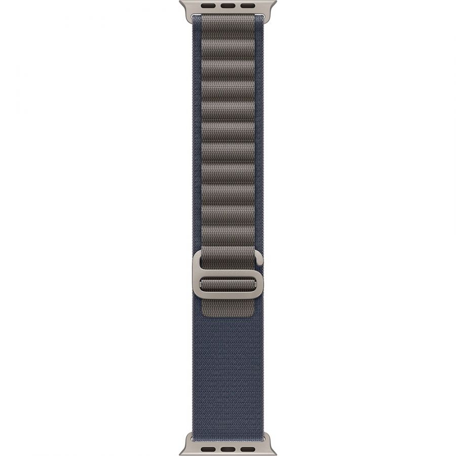 Ремешок Apple Watch Ultra 49mm Blue Alpine Loop - Natural Titanium Finish - S оригинал