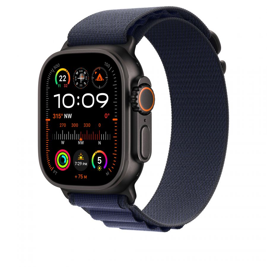 Часы Apple Watch Ultra 2 GPS + Cellular 49mm Black Titanium Case with Navy Alpine Loop (L)