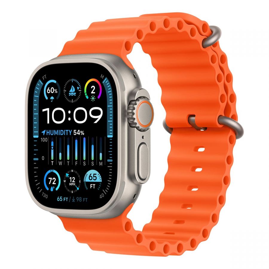 Часы Apple Watch Ultra 2 GPS + Cellular 49mm Natural  Titanium Case with Orange Ocean Band
