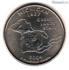 США 25 центов 2004 D Мичиган