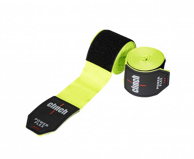 Бинты боксерские Clinch Boxing Hand Wrap Power Flex ярко-зеленые, длина 3.5 м, C239