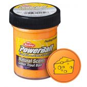 Паста форелевая Berkley Powerbait Dough Natural Scent Garlic - Fluo Orange Glitter 1633590