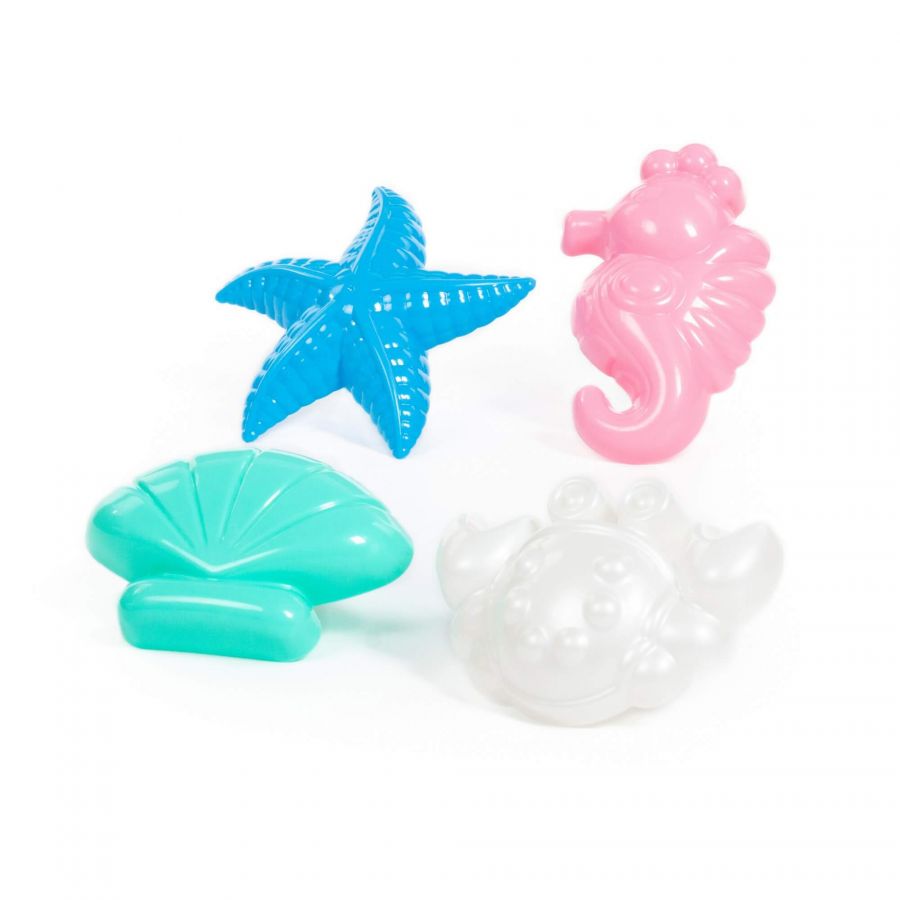 Формочки (краб №2 + морской конёк + морская звезда №2 + ракушка №2)