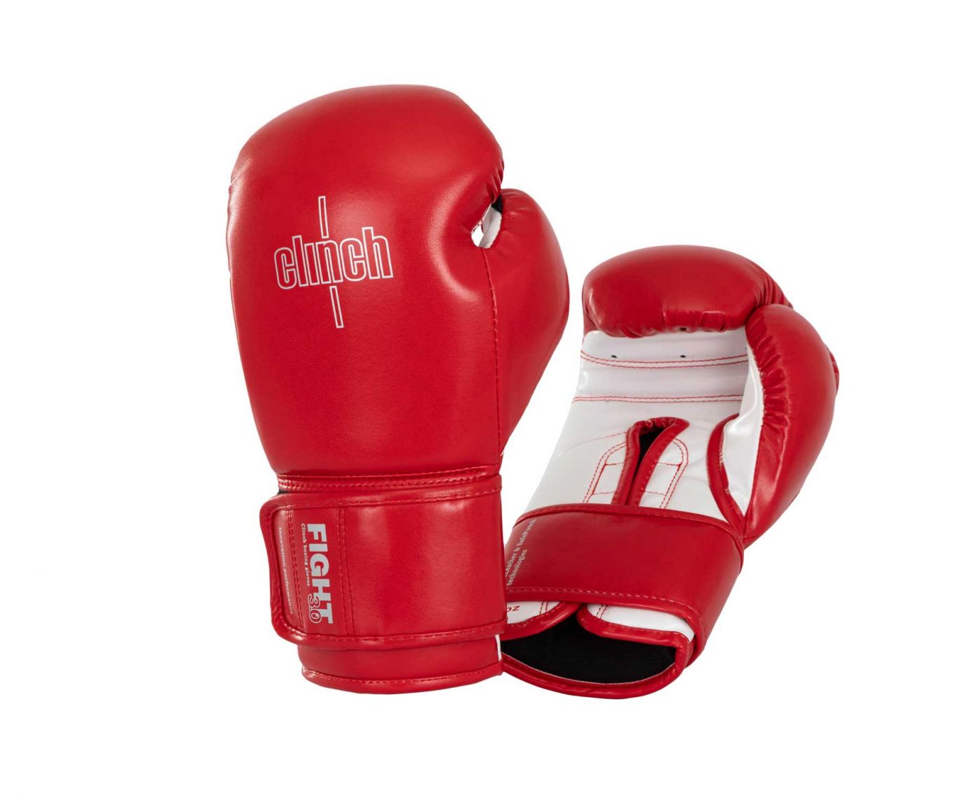 Перчатки боксерские Clinch Fight 3.0 красно-белые, 14 унц., артикул C187