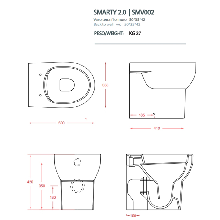 Унитаз Artceram безободковый Smarty 2.0 SMV002 цвет белый ФОТО