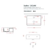 Накладная раковина Artceram Scalino 380х270 мм SCL005 цвет белый схема 2