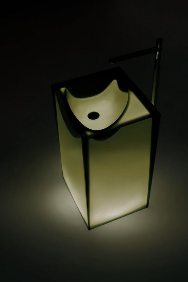 Напольная раковина Antonio Lupi Lavabi ASTRO 50х45 см с подсветкой и без ФОТО