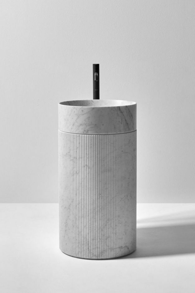 Напольная раковина из камня Antonio Lupi Lavabi RIGATINO3 диаметр 45см ФОТО