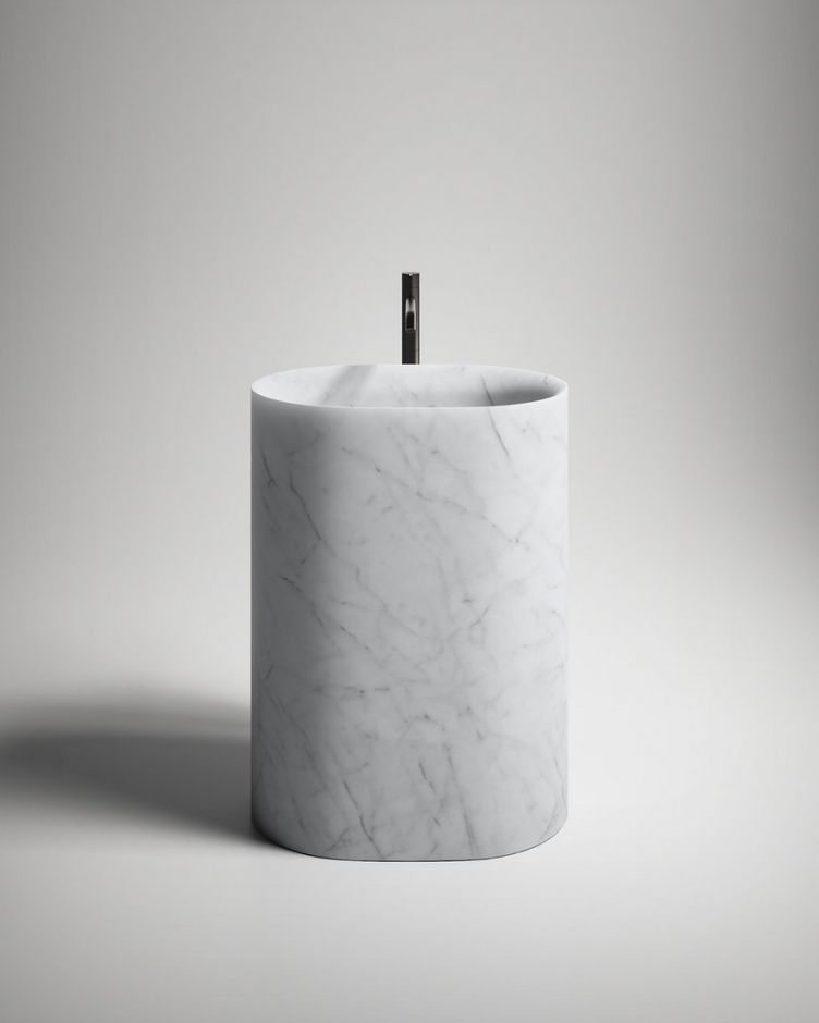 Раковина напольная из камня Antonio Lupi Lavabi NEBULA63 63х45 см ФОТО