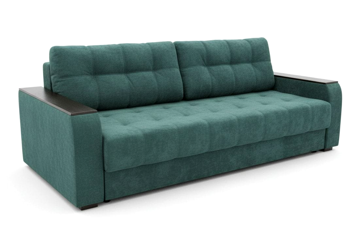 Диван прямой Мальта 2 БД Еврокнижка накладка Тёмное дерево шенилл Алзира (Alzira) 18