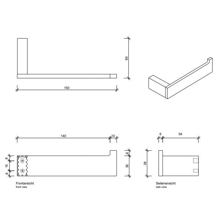Держатель туалетной бумаги Decor Walther Contract 0650100 ФОТО