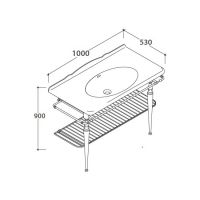 Globo Paestum мебель под раковину PA3 100х53 см схема 4
