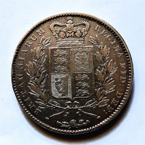 1 крона 1845 Великобритания AUNC-XF