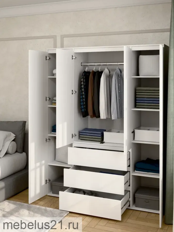 Шкаф Прайм 1600 Белый